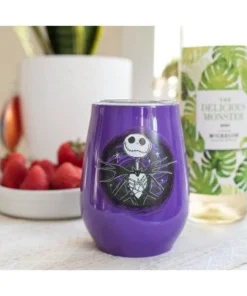 The Nightmare Before Christmas Silver Buffalo Nightmare Before Christmas Jack Skellington Stainless Steel Tumbler | 10 Ounces -Water Bottles Shop unnamed file 6061