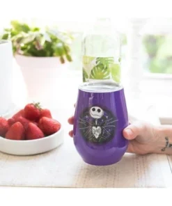 The Nightmare Before Christmas Silver Buffalo Nightmare Before Christmas Jack Skellington Stainless Steel Tumbler | 10 Ounces -Water Bottles Shop unnamed file 6063