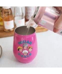 Silver Buffalo The Golden Girls "Squad Goals" 10-Ounce Stainless Steel Stemless Tumbler w/ Lid -Water Bottles Shop unnamed file 6087