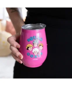 Silver Buffalo The Golden Girls "Squad Goals" 10-Ounce Stainless Steel Stemless Tumbler w/ Lid -Water Bottles Shop unnamed file 6089