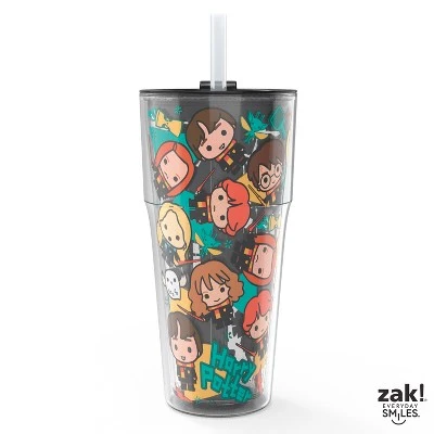 Zak Designs 16oz Double-Wall Insulation Travel Tumbler Plastic with Lid and Straw 3 Zak Designs 16oz Double-Wall Insulation Travel Tumbler Plastic with Lid and Straw