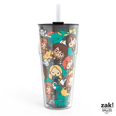 Zak Designs 16oz Double-Wall Insulation Travel Tumbler Plastic with Lid and Straw 5 Zak Designs 16oz Double-Wall Insulation Travel Tumbler Plastic with Lid and Straw - Image 3