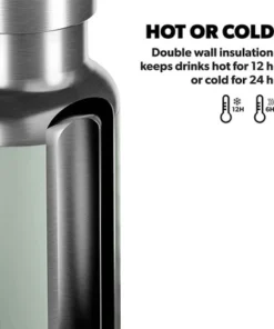 Dometic THRM48 16 Ounce Stainless Steel Vacuum Sealed Insulated Thermo Bottle with Twist Off Steel Cap, BPA Free and Dishwasher Safe, Moss -Water Bottles Shop unnamed file 662