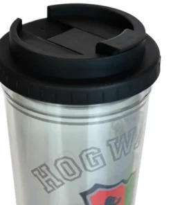 Silver Buffalo Harry Potter Hogwarts Crest 24oz Double Walled Plastic Travel Mug