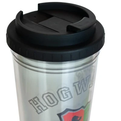 Silver Buffalo Harry Potter Hogwarts Crest 24oz Double Walled Plastic Travel Mug 3 Silver Buffalo Harry Potter Hogwarts Crest 24oz Double Walled Plastic Travel Mug