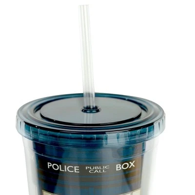 Seven20 Doctor Who TARDIS 20oz Tumbler Travel Cup w/ Lid and Straw 3 Seven20 Doctor Who TARDIS 20oz Tumbler Travel Cup w/ Lid and Straw