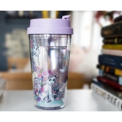 Silver Buffalo Disney Princesses Double-Walled Plastic Tumbler With Lid | Holds 16 Ounces 7 Silver Buffalo Disney Princesses Double-Walled Plastic Tumbler With Lid | Holds 16 Ounces - Image 5