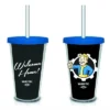Just Funky Fallout "Welcome Home" Vault-Tec (Black) 18oz. Travel Cup with Straw