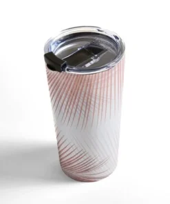 Society6 Gale Switzer Palm Leaf Synchronicity 20 oz Stainless Steel Travel Mug - Deny Designs