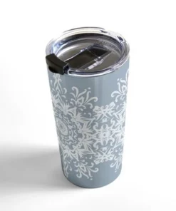 Society6 Lisa Argyropoulos Snowfrost Travel Mug 20 oz Stainless Steel Travel Mug - Deny Designs