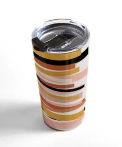Society6 Gale Switzer Linear Stack 20 oz Stainless Steel Travel Mug - Deny Designs