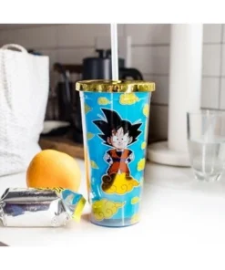 Just Funky Dragon Ball Z Goku Clouds Carnival Cup with Lid and Straw | Holds 16 Ounces -Water Bottles Shop unnamed file 824