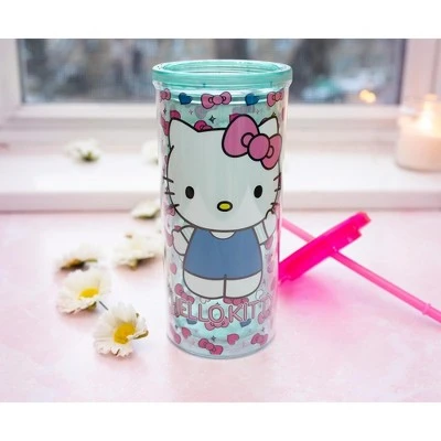 Silver Buffalo Hello Kitty Bows and Hearts Carnival Cup with Lid and Straw | Holds 20 Ounces 7 Silver Buffalo Hello Kitty Bows and Hearts Carnival Cup with Lid and Straw | Holds 20 Ounces - Image 5