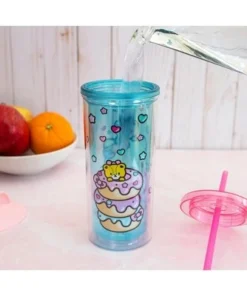 Silver Buffalo Hello Kitty Stacked Donuts Carnival Cup with Lid and Straw | Holds 20 Ounces -Water Bottles Shop unnamed file 833