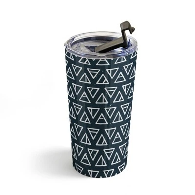 Society6 CoastL Studio Alchemical Triangles Navy 20 oz Stainless Steel Travel Mug - Deny Designs 5 Society6 CoastL Studio Alchemical Triangles Navy 20 oz Stainless Steel Travel Mug - Deny Designs - Image 3