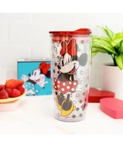 Mickey Mouse & Friends Silver Buffalo Disney Minnie Mouse Travel Tumbler with Slide Close Lid | Holds 20 Ounces -Water Bottles Shop unnamed file 868