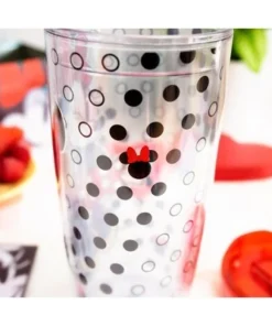 Mickey Mouse & Friends Silver Buffalo Disney Minnie Mouse Travel Tumbler with Slide Close Lid | Holds 20 Ounces -Water Bottles Shop unnamed file 869