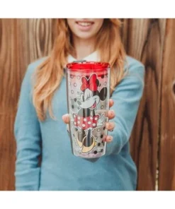 Mickey Mouse & Friends Silver Buffalo Disney Minnie Mouse Travel Tumbler with Slide Close Lid | Holds 20 Ounces -Water Bottles Shop unnamed file 871
