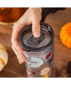 Silver Buffalo Peanuts Charlie Brown Travel Tumbler with Slide Close Lid | Holds 20 Ounces -Water Bottles Shop unnamed file 893