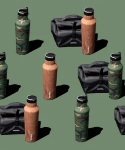 Corkcicle Luxe 20 Ounce Sport Canteen Triple Insulated Stainless Steel Water Bottle with Straw Cap and Folding Metal Handle, Walnut Wood -Water Bottles Shop unnamed file 9