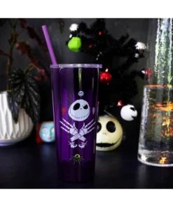 The Nightmare Before Christmas Silver Buffalo Nightmare Before Christmas Jack Hands 22oz Stainless Steel Tumbler w/ Straw