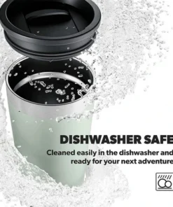 Dometic TMBR32 Thermo 11 Ounce Stainless Steel Non Skid Dishwasher Safe Vacuum Sealed Compact Tumbler Cup with Double Wall Insulation, Moss