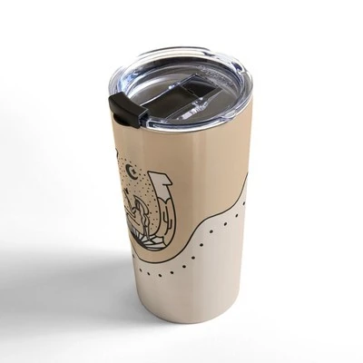 Society6 Allie Falcon Good Fortune Gal Neutral 20 oz Stainless Steel Travel Mug - Deny Designs 3 Society6 Allie Falcon Good Fortune Gal Neutral 20 oz Stainless Steel Travel Mug - Deny Designs
